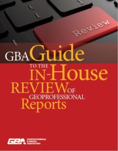 GBA Guide to the In-House Review of Geoprofessional Reports