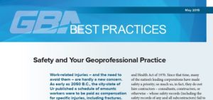 Safety and Your Geoprofessional Practice: New GBA Publication Tells Practitioners about the Whys and How-tos of Establishing a Safety Program