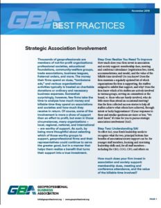 GBA Best Practices: Strategic Association Involvement