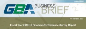 New GBA Business Brief Provides Latest Financial-Performance-Survey Report