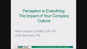 SP19-12 Perception Is Reality: The Impact of Your Corporate Culture